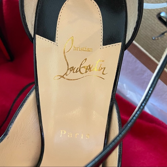 NWT❤️CHRISTIAN LOUBOUTIN❤️Mira Bella 120 Nappa Shiny/Pat Vinyl - Picture 7 of 9